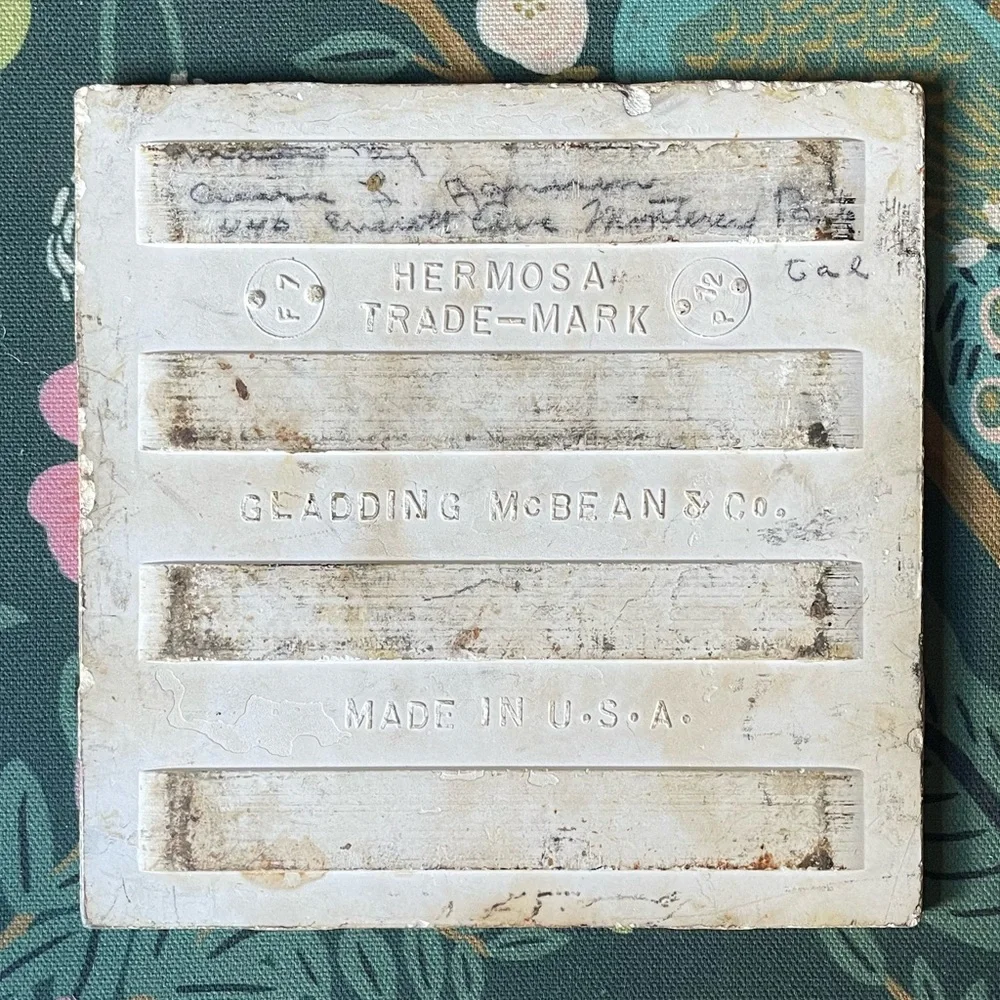 Gladding McBean Beach Scene 6” Tile